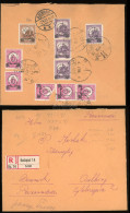 BUDAPEST 1931. Dekoratív Ajánlott Levél Kisegítő Bélyegekkel Dániába - Covers & Documents