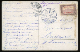 SZOMBATHELY 1920. Légiposta Képeslap  Budapestre - Storia Postale