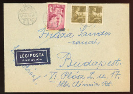 PÉCS 1947. Belföldi Légi Levél Budapestre - Covers & Documents