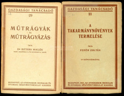 GAZDASÁGI TANÁCSADÓ, Takarmánynövények, Műtrágyázás 2db Szakkönyv Jó állapotban! 1921. - Old Books