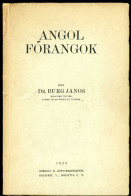 Burg János, Dr.: Angol Főrangok. Bp.1938. 74l - Old Books