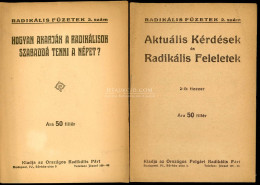 Országos Radikális Párt  / Radikális Füzetek 2., 3. Szám 1919. - Alte Bücher