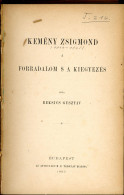 Beksics Gusztáv: Kemény Zsigmond. A Forradalom S A Kiegyezés. Bp. 1883. Athenaeum. 291p, Korabeli, Kicsit Lazult Félvász - Old Books