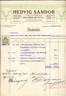 HEDVIG Sándor Könyvnyomdája, Budapest 1914. Dkoratív, Fejléces, Céges Számla - Other & Unclassified