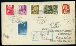 GYŐR 1944. Szükség Ragjegyes Ajánlott Levél , Számbélyegzéssel Budapestre Küldve, érdekes Bérmentesítéssel ( Visnyovszki - Lettres & Documents