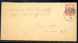 KOLTHA 1873. Díjjegyes Boríték Luxus Bélyegzéssel Pestre - Cartas & Documentos