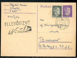 II. VH. 1943. Ukraine Felülnyomott Bélyegekkel Bérmentesített Díjjegyes Levlap TP Bélyegzéssel Budapestre Küldve! Ritka - Sonstige & Ohne Zuordnung