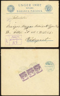 MÁGOCS 1918. Dekoratív, Céges Levél, Rajzolt Ragjeggyel Budapestre - Cartas & Documentos