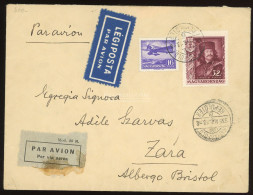 MÁTYÁSFÖLD 1935. Légilevél Rákócu 32 + Repülő 16f-rel Zarába Küldve - Lettres & Documents