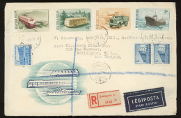BUDAPEST 1955. Dekoratív Légi Levél Új-Zéland-ra Küldve - Cartas & Documentos