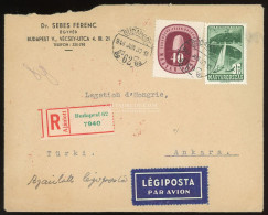 BUDAPEST 1948. Légi Levél Törökországba - Briefe U. Dokumente