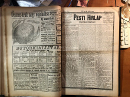 1894. PESTI HÍRLAP G Napilap 1894. KOSSUTH Emlék-gyász Számok Bekötve! - Alte Bücher