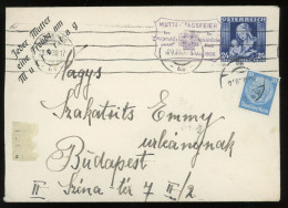 AUSZTRIA1939. Osztrák-német Vegyes Bérmentesítésű Levél Budapestre - Covers & Documents