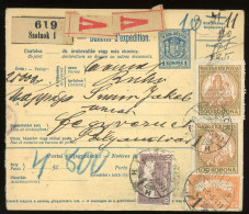 I. INFLÁCIÓ Szolnok 1923. Csomagszállító Fegyvernekre Küldve - Lettres & Documents