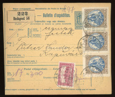 I. INFLÁCIÓ BUDAPEST 1923. CsomagszállítóKapuvárra Küldve - Lettres & Documents