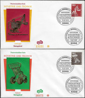 Allemagne 1979 Y&T 859 Et 860 FDC. Machines Industrielles, Pelleteuse Et Chargeur - Fabbriche E Imprese