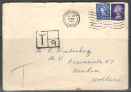 Great Britain. Stamp Sc. 293, 497 On Letter, Sent From Streatham On 6.03.1968 To Holland With Additional Payment - Brieven En Documenten