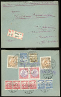 I. INFLÁCIÓ BUDAPEST 1926. Aánlott Levél 12 Bélyeges Madonna-Aratós Vegyes Bérmentesítéssel Németországba - Lettres & Documents