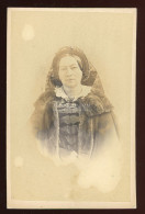 GYŐR 1860-65. Skopáll József : Hölgy Visit Fotó - Anciennes (Av. 1900)