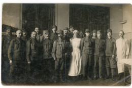 I. VH 1917. Budapest, Az Andrássy úti Hadikórház Lakói, Fotós Képeslap - War, Military