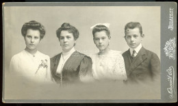 BUDAPEST 1907. Schmidt E. : Család , Cabinet Fotó - Ancianas (antes De 1900)