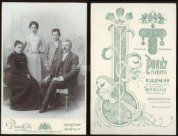 KOLOZSVÁR 1890. Ca. Dunky Fiv. : Család, Szép Cabinet Fotó - Anciennes (Av. 1900)