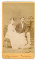 BÉCS 1870. Ca. Leidenfrost Gyula és Neje, Visit Fotó - Alte (vor 1900)