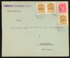 LADAMÓC 1940. Felsőbodrogi Vízszabályzó Társulat Levél Tőketerebesre Küldve - Covers & Documents