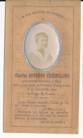 Image Pieuse Ancienne Memento Mori Charles GOURDON CHESNELONG Décédé à L'âge De 8 Ans En 1901 Région De Lille - Andachtsbilder