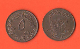 Sudan 5 Millim 1973 FAO Africa State Bronze Coin - Vatican