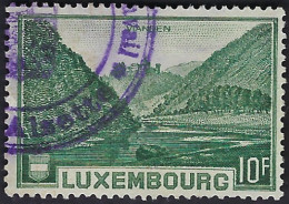 Luxembourg - Luxemburg - Timbre   --  1935   Timbre à 10Fr.   Cachet Bleu    Vallée De L'Our , Vianden   ° - Blocs & Hojas