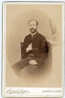 BUDAPEST 1890. Ca. Kurzweil : Férfi, Cabinet Fotó - Ancianas (antes De 1900)