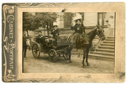 LOVASFOGAT , Hölgyek, érdekes Cabinet Fotó 1910. Ca. - Old (before 1900)