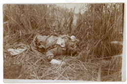 I.VH Halott Katona, Fotós Képeslap, Bélyegzéssel - Guerre, Militaire