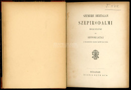 SZEMERE Bertalan: Szépirodalmi Dolgozatai és Szónoklatai, A Szabadság Harcz Előtt és Után. Bp., (1887.) Ráth Mór 307 L. - Alte Bücher