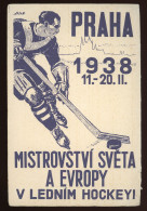 SPORT. Praha 1938, Eishockey-WM 1938 / Jégkorong Európa Bajnokság, Dekoratív Emléklap - Sonstige & Ohne Zuordnung