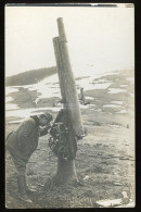 I. VH Galícia, Katona, ágyúval  Fotós Képeslap - War 1914-18
