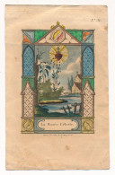 Image Pieuse Ancienne XIXe Rehaussée Au Pochoir La Rosée Céleste Editeur Veuve Pillot - Images Religieuses
