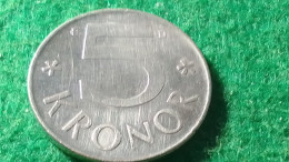 İSVEÇ - 1990-   5     KRONOR - Suède