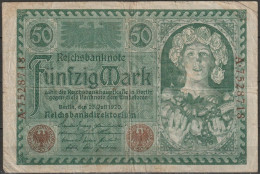 DR.50 Mark Reichsbanknote 23.7.1920 Ros.Nr.66, P68 ( D 6425 ) - 50 Mark