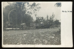 I. VH Katonák, ágyúk "30 és Feles"  Fotós Képeslap - Guerra 1914-18