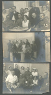 I.VH BUDAPEST János Szanatórium, Katonák, Tisztek, ápolók, 3db Képeslap Méretű Fotó - War, Military