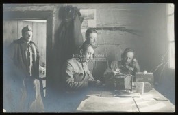 I.VH 1915.  "Telephon Szoba A Táborban" Berechy Górne  Fotós Képeslap - Weltkrieg 1914-18