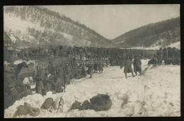 I.VH 1915. "Pihenő Menetszázadok"  Fotós Képeslap Wolosate Völgy - Guerre, Militaire