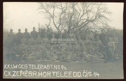 I.VH  Teleph. Abt. No.14. Katonák, Fotós Képeslap - Guerre, Militaire