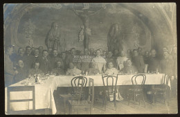 I. VH 1916. Ebéd, Magyar Tisztek A Dominikánusokkal, A Kolostorban Fotós Képeslap - Ungarn