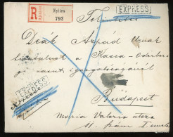 NYITRA 1895. Dekoratív, Expressz Ajánlott 30Kr-os Levél Budapestre - Lettres & Documents