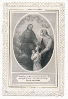 Rare Image Pieuse XIXe Canivet Dentelle A Jésus Par Marie  Editeur Pannier N°710 - Images Religieuses