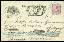 BRANDENBURG 1888. Díjjegyes Levlap, Továbbküldésekkel Prof. Hermann Antal Néprajztudósnak Küldve Magyarcsékére - Postal  Stationery