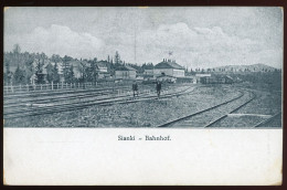 SIANKI  1915. Bahnhof, Régi Képeslap - Pologne